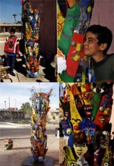 "Le Palmier en couleurs", rÃ©alisÃ© avec des enfants en galÃ¨re et l'Association - 